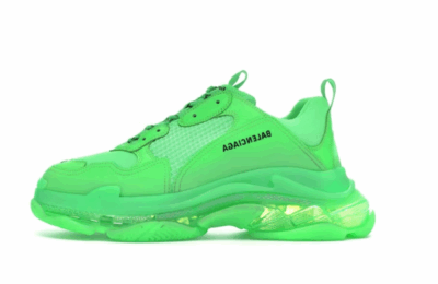 TRIPLE S NEON GREEN CLEAR SOLE