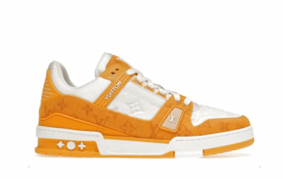 TRAINER YELLOW MONOGRAM DENIM WHITE