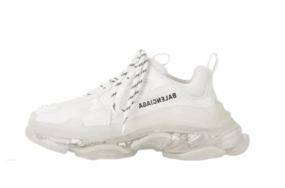 TRIPLE S CLEAR SOLE WHITE
