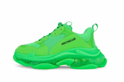 TRIPLE S CLEAR SOLE FLUO GREEN