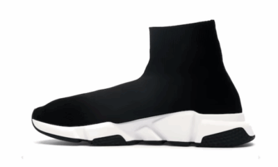 SPEED GRAFFITI TRAINERS BLACK WHITE