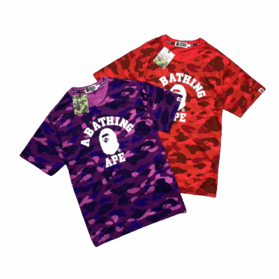 T-SHIRT BAPE – RED/PURPLE 4