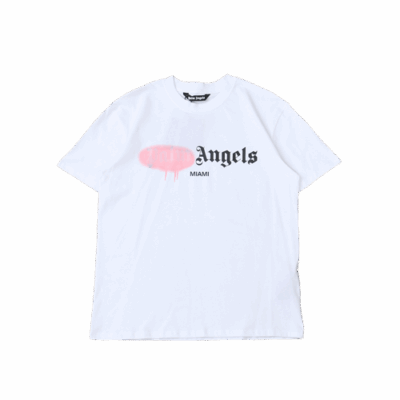 T-SHIRT PALM ANGLS – WHITE/PINK