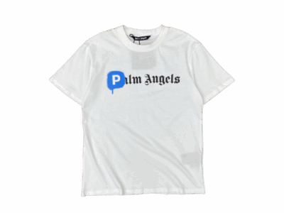 T-SHIRT PALM ANGLS PUSHING P – WHITE/BLUE