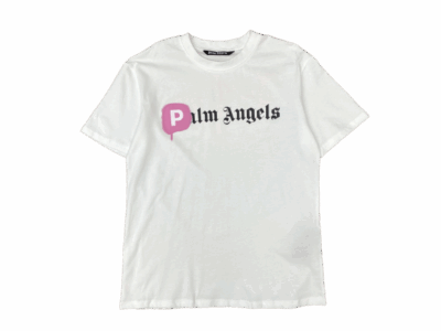 T-SHIRT PALM ANGLS PUSHING P – WHITE/PINK
