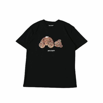 T-SHIRT PALM ANGLS LEOPARD BEAR – BLACK