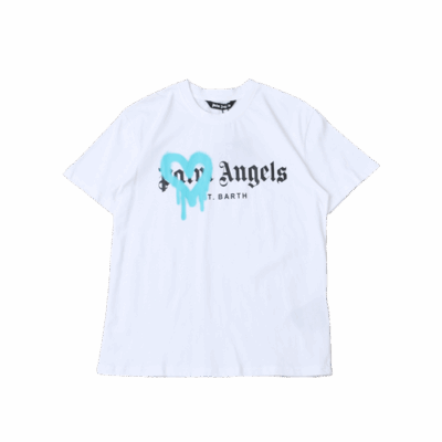 T-SHIRT PALM ANGLS HEART – WHITE/GREEN