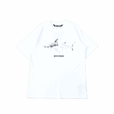 T-SHIRT PALM ANGLS SHARK – WHITE