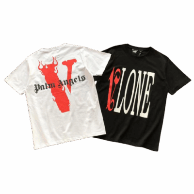 T-SHIRT VLONE X PALM – BLACK/WHITE