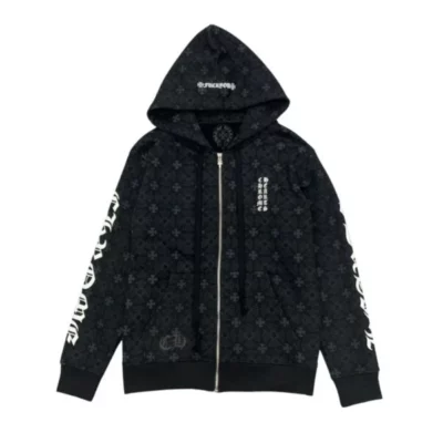 HOODIE ZIP BLACK CH063