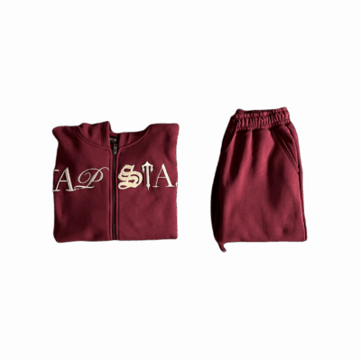 SCRIPT ZIP THROUGH TRACKSUIT – ZINFANDEL