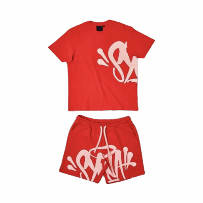 SYNA WORLD LOGO T-SHIRT – SHORT SET – RED