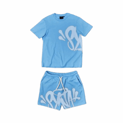 SYNA WORLD LOGO T-SHIRT – SHORT SET – BLUE