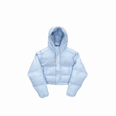 WOMEN’S DECODEED HOODED PUFFER 2.0 JACKET- ICE BLUE