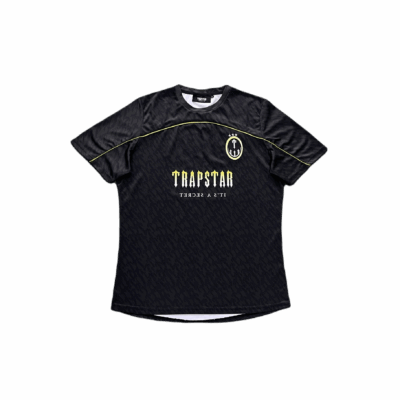 T-SHIRT FOOTBALL JERSEY-BLACK-LIME