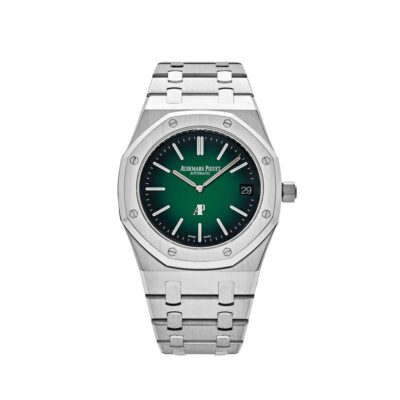 Audemars Piguet Royal Oak 15202PT.OO.1240PT.01 'Jumbo' Quadrante verde platino extra-sottile (2021)