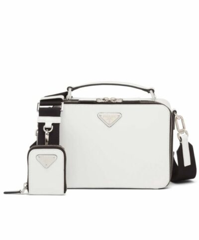 Brique Saffiano Bianco/Nero 22 Cm