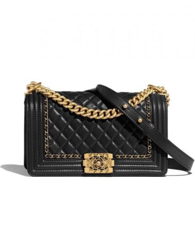 Boy Flap Bag Black Medium
