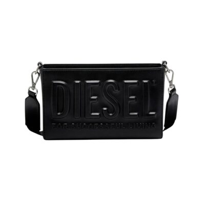 DSL 3D logo-embossed shoulder bag