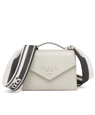 Monochrome Saffiano Bianco 21 cm