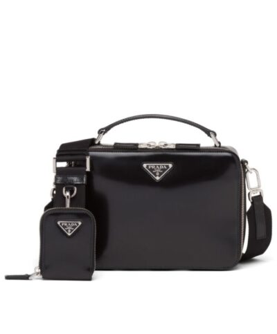 Monochrome Saffiano Nero/Silver 21 cm